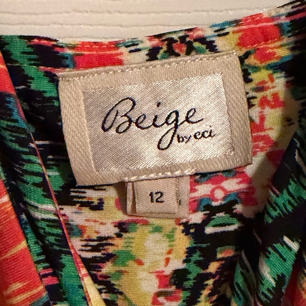 Beige by eci Colorful Maxi Dress sz 12 - Picture 3 of 9